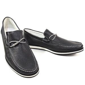 GOODMAN 🇮🇹 MEN'S BLACK SOFT LEATHER COMFORT SUMMER LOAFERS